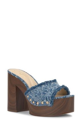 Jessica Simpson Cezia Platform Sandal in Medium Blue at Nordstrom, Size 6.5