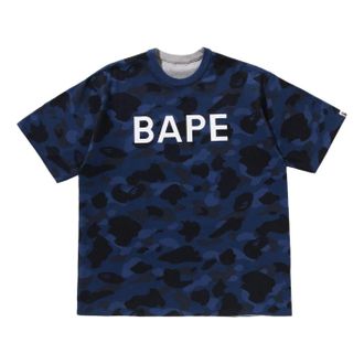 A Bathing Ape Color Camo Reversible T-Shirt Navy 1M30-109-008-NAVY