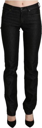 Ermanno Scervino Mid Waist Skinny Slim Broek - Dames - Slim Fit Jeans - Zwart - W28 - Katoen - Jeans