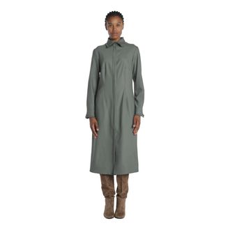 Crida Milano Marostica Fringed Chemisier - female - Crida Milano - Shirt Dresses - Green - M - Dresses