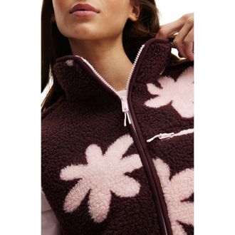 Cotton On Womens Active Peak Soft Fleece Vest in Cherry Ripe Cherry Dream at Nordstrom, Size Xx-Small