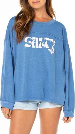 Roxy Changing Tides Sweatshirt in Blue Horizon at Nordstrom, Size Medium