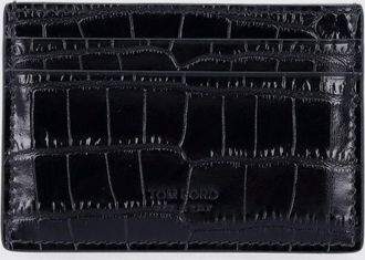 Tom Ford Portacarte di credito Tom Ford in pelle stampa cocco
