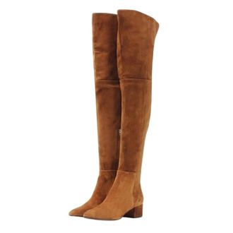 Generic Womens Classic Round Toe Over The Knee Boots Side Zipper Square Heel Long Boots Shoes