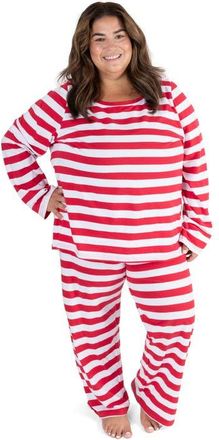 Leveret Womens Cotton Striped Matching Family Holiday Pajamas in Red & White at Nordstrom, Size 3X-Large