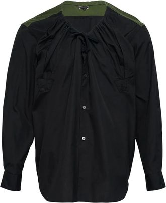 Comme Des Garçons Camicia bicolore - Nero