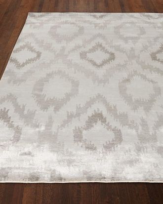 Exquisite Rugs Mesa Hand-Knotted Silver Rug, 8 x 10