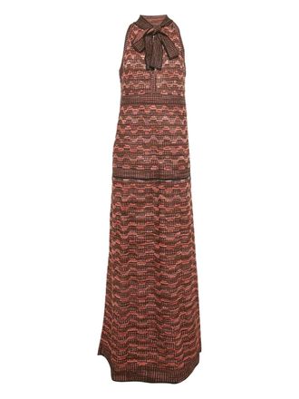 Missoni knit tie maxi dress - Red