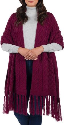 Patricia Nash Oversize Cable Knit Scarf in Plum at Nordstrom Rack