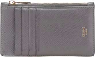 Celine Pre-owned Wallets, female, Gray, Size: ONE SIZE Pre-owned Leather wallets