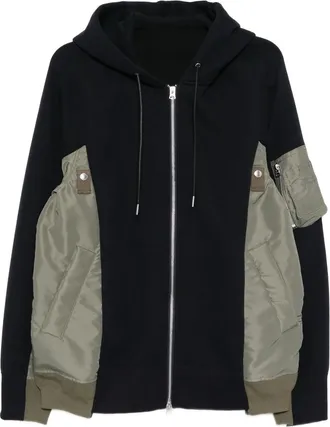 sacai Drawstring Hood Bomber Jacket