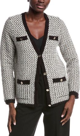Anne Klein Knit Houndstooth Cardigan