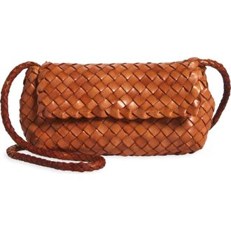 Loeffler Randall Vinnie Woven Leather Crossbody Bag in Timber at Nordstrom, Size One Size Oz