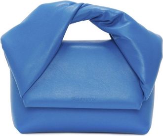 J.W.Anderson small Twister leather tote bag - women - Calf Leather - OS - Blue