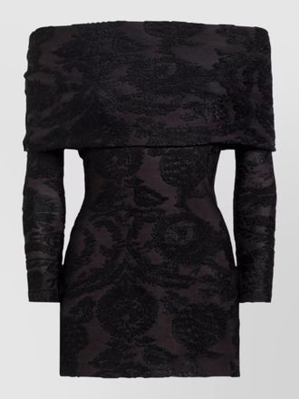 Etro off-shoulder paisley-jacquard mini dress