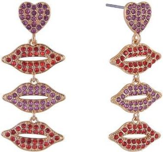 Hallmark Stone Lip Linear Earrings in Red at Nordstrom