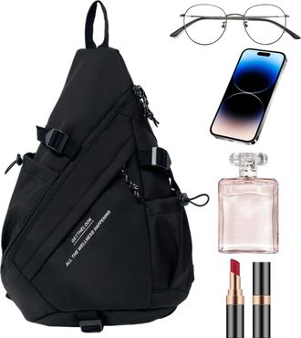 Generic Sling Bag - Casual Shoulder Bag | Sturdy Water Resistant Material with Zipper Compartments, Hands Free Carry for Shopping, Commuting, Travel Daily Use