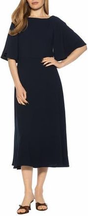 Alexia Admor Milos Boatneck Midi Dress in Navy at Nordstrom Rack, Size 10