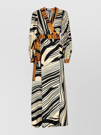 Raquel Diniz aurora wrap maxi dress v neckline belt