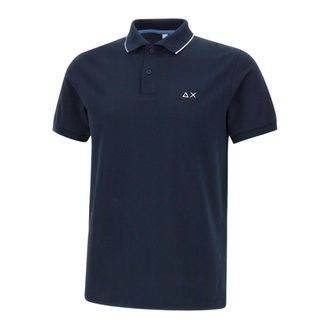 Sun 68 Polo con cuello de rayas finas - Tops - Hombre - Azul - S