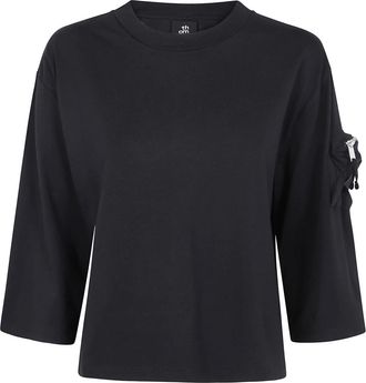 Thom Krom Tops, Dames, Zwart, S, Katoen, TS 567 T-shirt