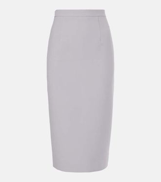Roland Mouret Cr&ecirc;pe midi skirt