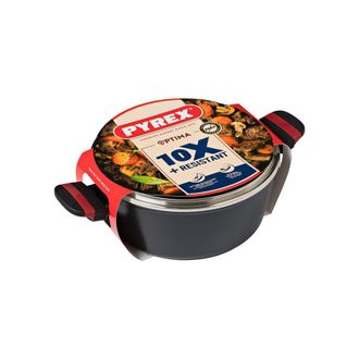 Pyrex Casseruola Pyrex Optima 24 Cm 4,1 L Nero Induzione