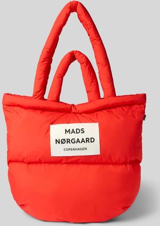 Mads Norgaard Handtasche mit Label-Detail und Steppn&auml;hten in Rot, Gr&ouml;&szlig;e 1