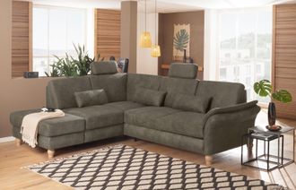 HOME AFFAIRE Ecksofa »Palace L-Form« incl. Sitztiefenverstellung, wahlweise mit Bettfunktion und Stauraum