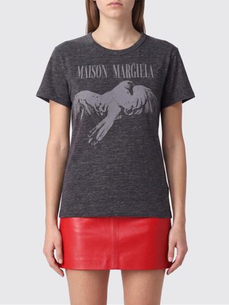 Maison Margiela Slim Fit Cotton T-shirt with Contrasting Front Graphic Print