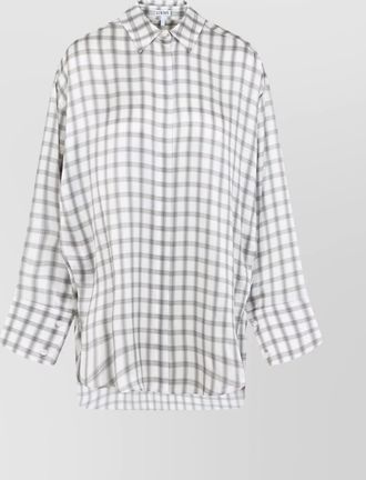 Loewe plaid pattern silk shirt