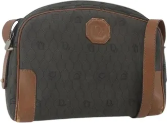 Dior Pre-owned Cross Body Bags, female, Gray, Size: ONE SIZE Pre-owned Canvas Shoulder Bag