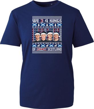 Generic We 4 Kings of Scotland Christmas T-Shirt, Scottish Fans T-Shirt, World Cup Gift, Football World Cup, Unisex Tee Top(Navy Blue, M)