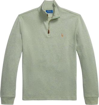 Polo Ralph Lauren Estate-Rib sweater met rits - Groen