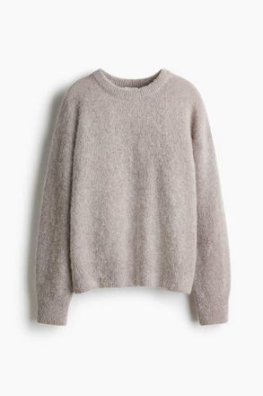 H&M Oversized Alpaca-blend Jumper in Light Taupe Melange at Nordstrom, Size X-Small