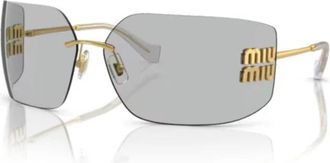 Miu Miu 54Ys Sole - Stijlvolle en trendy schoenen - unisex - Zonnebrillen - Geel - ONE Size - Accessoires
