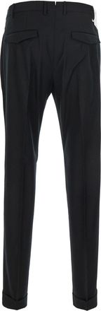 Pantaloni Torino Mens Trousers Black Virgin Wool
