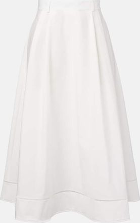 R&oacute;he R&oacute;he Embroidered cotton poplin maxi skirt