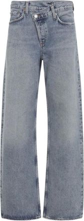 A Gold E Straight Jeans - Dames - Regular Fit Jeans - Blauw - W27 - Jeans