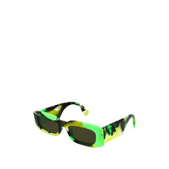Gucci Zonnebrillen - Heren - Zonnebrillen - Groen - 54 MM - Accessoires