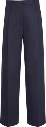 Tela Pantaloni a gamba larga - - Trousers - Donna - Blu - M