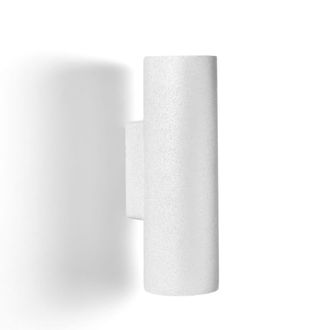 Oresteluchetta Aplique de pared interior/exterior de cemento blanco mate 25x9x11.5 cm