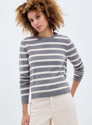 Contemporaine Womens Contrasting trim striped sweater
