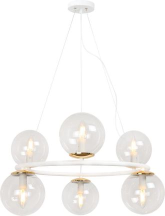 OEM L&aacute;mpara Colgante Aura Oro Blanco 6 Planas, Pantalla Gratis E14