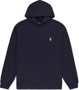 Dalix Astronaut Relaxed Midweight Fleece Pullover Hoodie in Ink Blue at Nordstrom, Size Xx-Large