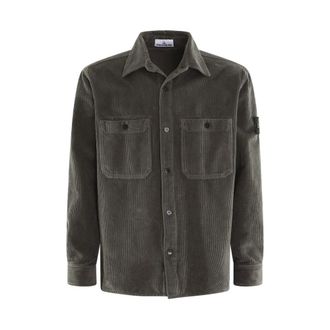 Stone Island Jassen, Heren, Grijs, XL, Shirts