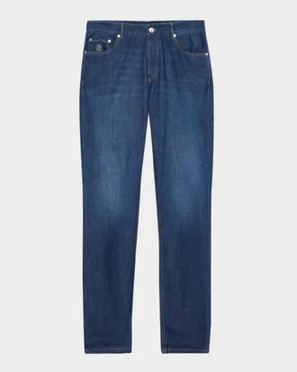 Brunello Cucinelli Men & apos;s Denim Classic Fit Five-Pocket Jeans