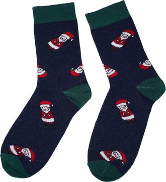 Weri Spezials Merry Christmas mens socks with funny Christmas motifs. - Blue - 9-11