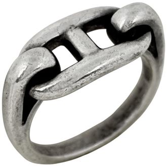 Herm&egrave;s Silver Silver 925 Band Ring (Pre-Owned)