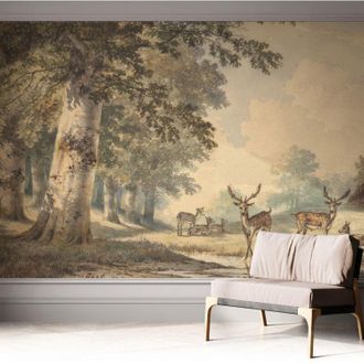 Tulup Fotomurale adesivo - parete decorativa - decorazione casa - stile moderno parete - Tranquillit&agrave; del bosco 312x219 cm